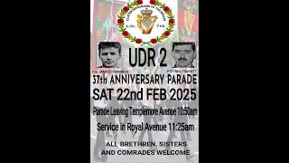 UDR 2 Memorial Parade ~ Belfast (Full Parade 4K) ~ 22/02/2025  (4K)