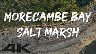 Drone Flight Over Morecambe Bay Salt Marsh in 4K