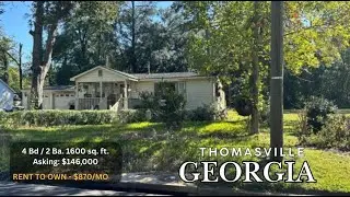 Rent to Own - Thomasville GA. Rent $870/mo. Asking Price: $146K
