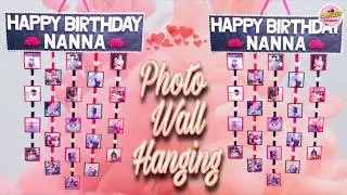 Happy Birthday |Name Wall Hanging |Photo Wall Hanging/ Memorable Wall Decor / Handmade - Type 4