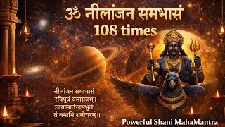 ॐ नीलांजन समाभासं 108 times | Shani Dev Mantra | Namo Namo Shanaishcharam | Saturday Special Bhajan