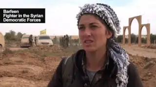 In Raqqa countryside, civilians gather empty ammunition boxes