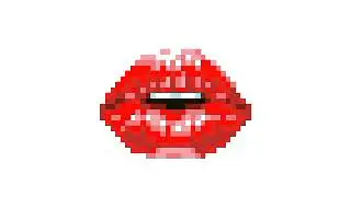 Kiss blowing lips sand box