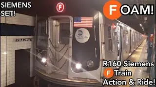 R160 Siemens F Train Action & Ride!