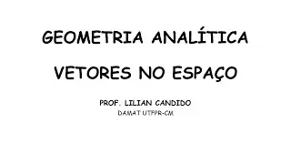 Vetores no espaço