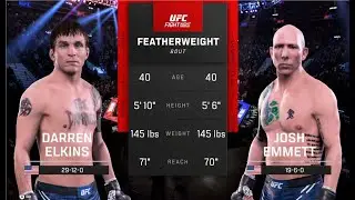 UFC 5 Men Featherweight первый тур Darren ELKINS (США) - Josh EMMETT (США)