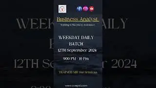 "New Business Analyst Batch Starting Soon at COEPD!"