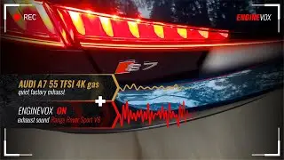Electronic active sound exhaust system AUDI A7 55 TFSI 4K gas #ENGINEVOX
