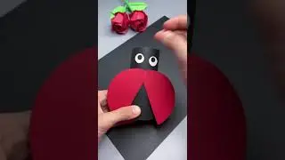 Handmade Paper tube made of small ladybugs for kindergarten Idea