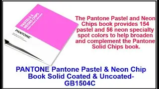 PANTONE Pastel & Neon Chip Book Solid Coated & Uncoated -GB1504C