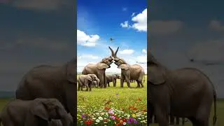 elephant fighting shorts #elephant #love #DreamScreenAI