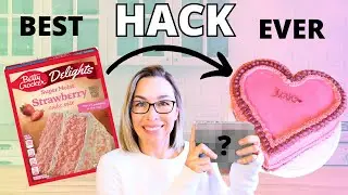 EASY! 🩷 HEART Cake from a CAKE MIX🩷