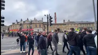 BRADFORD CITY FANS IN GOOD VOICE ON THE WAY TO HUDDERSFIELD AWAY 2026 YORKSHIRE DERBY
