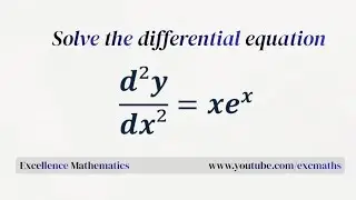 Solve this second degree differential equation || Excellence Mathematics