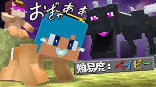 赤ちゃんになってエンドラ討伐できる？【まいくら / マインクラフト】