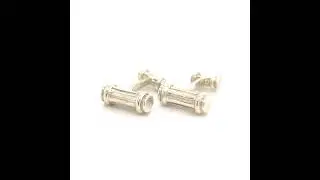 TIFFANY & CO ESTATE BAMBOO CUFFLINKS STERLING SILVER TIF266