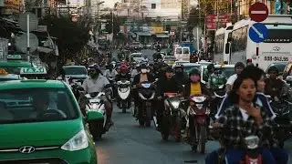 Busy Traffic On Vietnam Roads Stock Video
