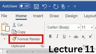 Format painter in Microsoft Word 2010 in Hindi/Urdu |Tutorial 11 |