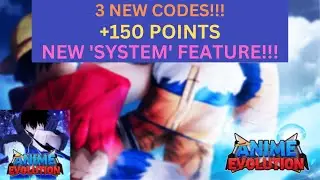 3 NEW CODES *FREE POINTS FOR SYSTEM* ALL WORKING IN ANIME EVOLUTION SIMULATOR NOVEMBER 2022! Roblox.