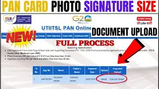 Pan Card Photo And Signature Size I Uti Pan Documents Upload Kaise Kare I CSC VLE UTI