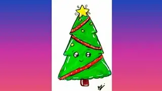 How to Draw a Christmas Tree 🎄| Easy Cute Drawing | Anu's world | Like , Share & Subscribe |