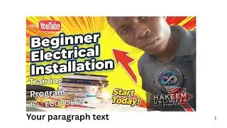 Lesson 2 Basic Electrical Installation - bigginner guide