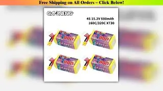 GNB 4S 880mAh 15.2V 160C/320C HV Lipo Battery With XT30 Plug for FPV Airplane Helicopter Drone