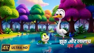 चालाक मछली और धूर्त बगुला | Moral Story for Kids | Hindi Cartoon
