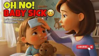 Baby Has Fever | Sick Toddler Song | Sing Along Nursery Rhymes | LalaBubby Town