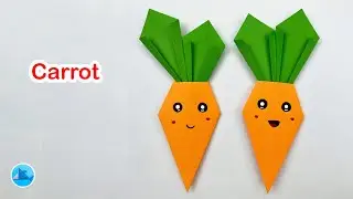 How to make an easy paper craft - paper carrot