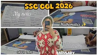 SSC CGL 2026 OR SSC MTS| A Productive Day in My Life 📚 | Full Day Study Vlog #ssccgl #2026 #sscmts 