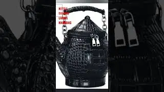 🎯 KETTLE THEMED BLACK LADIES LEATHER HANDBAG BIG CAPACITY UNIQUE TRENDING #Shorts