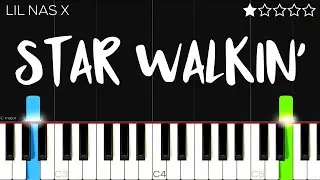 Lil Nas X - STAR WALKIN' (League of Legends Worlds Anthem) | EASY Piano Tutorial