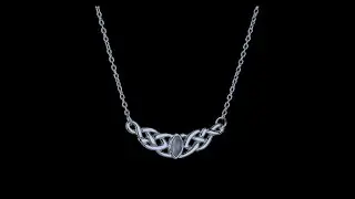Triquetra Infinity Celtic Love Knot Collar Necklace 925 Silver Pendant