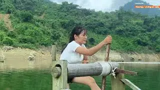Catching fish, How to live off the grid on a lake: A girl's day living on the lake