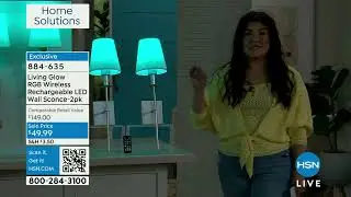 Living Glow RGB Wireless Rechargeable LED Wall Sconce  2...