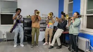 Big Apple Brass rehearsing Flowers by Miley Cyrus