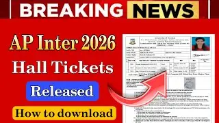 Ap INTER 2026 || Hall Tickets RELEASED | How to download | Direct Link Available |#apinter2026 