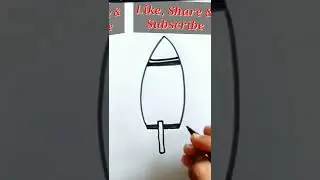 how to draw cute Rocket | how to draw Rocket for kids #shorts #purestyle #youtubeshorts #satisfying