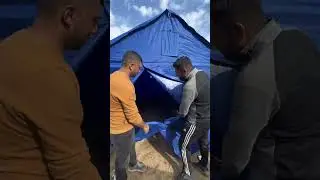 مشروع تركيب ثلاث خيام على نفقه كريمه من الاخوه والاخوات من مدينه نيم في جنوب فرنسا