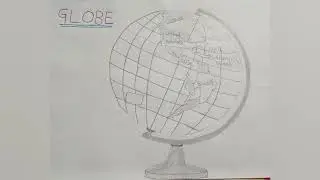 Globe drawing easy# education # North pole # South pole # yts 