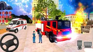 Juego de animacion de 🚒 Real Fire Truck Driving Simulator 2025 🔥 | Firefighter Daily Duty -  Game #5