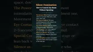 6 Silent Psychology Tricks to Dominate Any Room