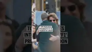 Tom Cruise races into Brad Pitt's 'F1' premiere in London