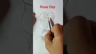 how to draw rose day/ rose day status 14 february #rose #video #shorts #viral #art #valentine