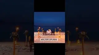 Beach side candle light dinner