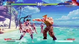 SFV Guile Reverse Sonic Hurricane Using in Battle (with Ibuki)