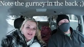 A Calming Snowy January Drive with white noise, birds, water sounds, meditation, calming, cozy vlog.