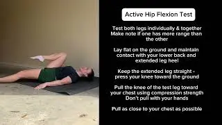 Active Hip Flexion Test