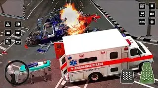 Offroad Ambulance Simulator 2020 \ Police Helicopter Flying Ambulance 3D Game - Android Gameplay GMS